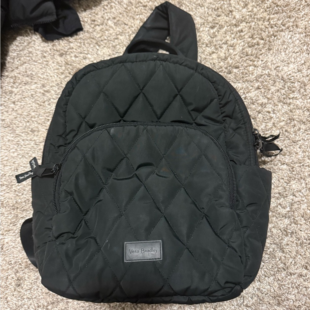 Vera Bradley Quilted Black Backpack